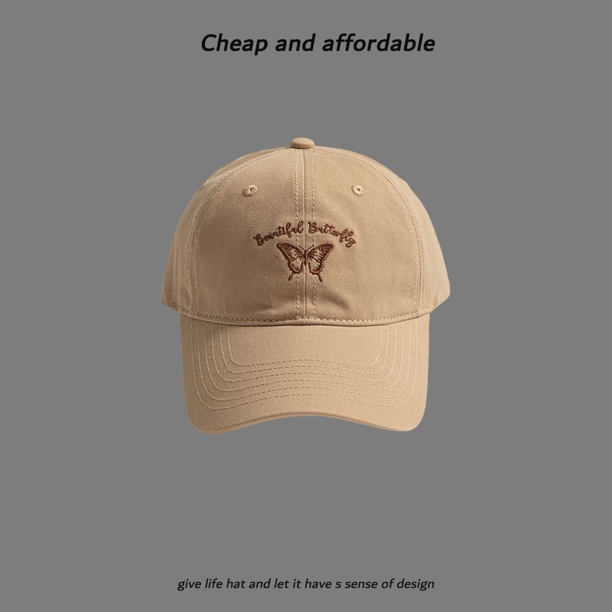 Alpha Kiss - Baseballpet met vlinderborduursel