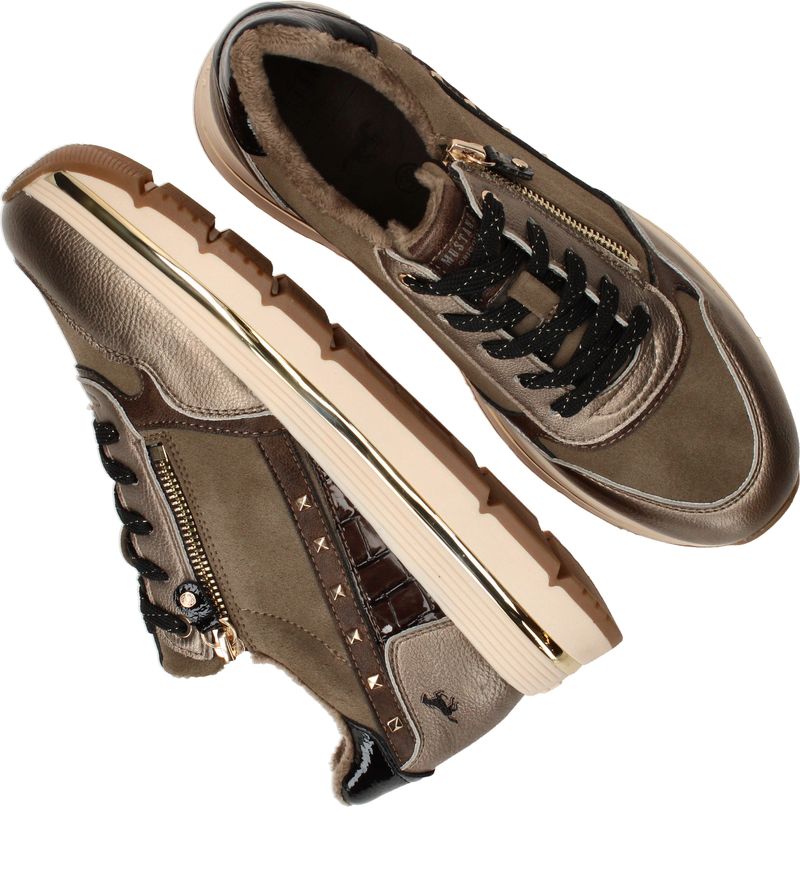 Mustang Sneakers Taupe Dames