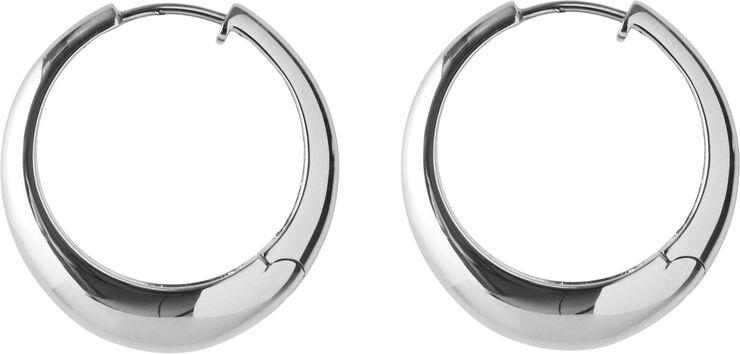 Pernille Corydon Jewellery Large Globe Huggies size 28 mm Silver