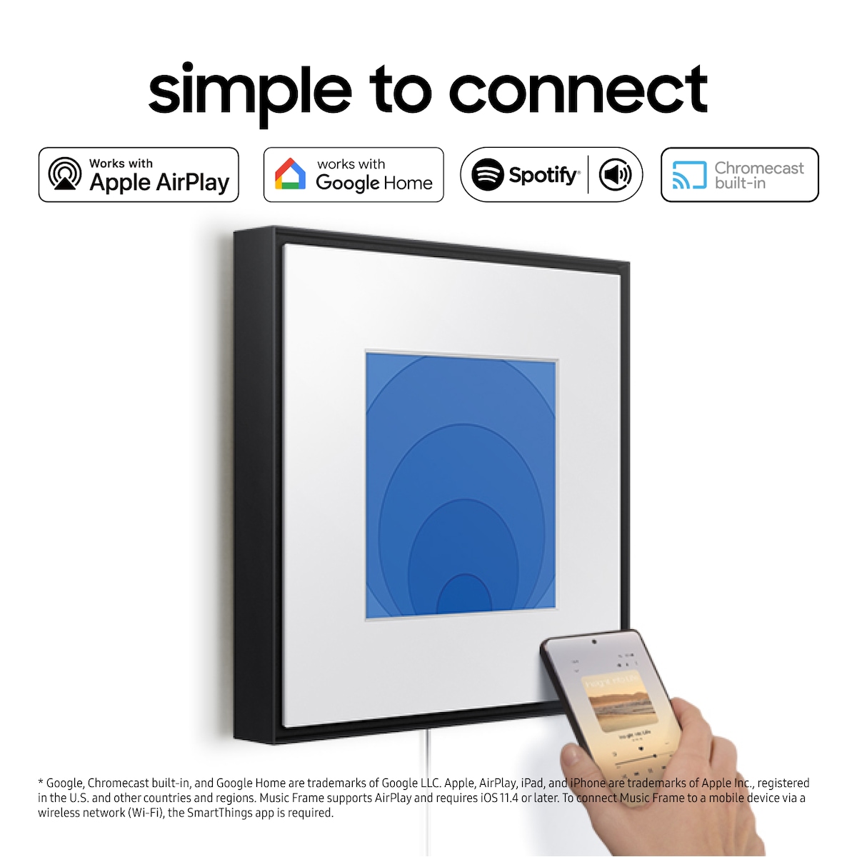 Samsung HW-LS60D Music Frame smarthøyttaler (sort)