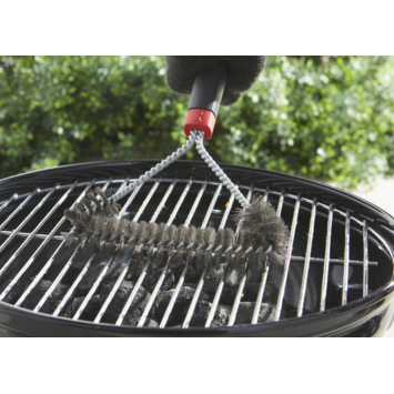 Grillborstel driezijdig 30 cm