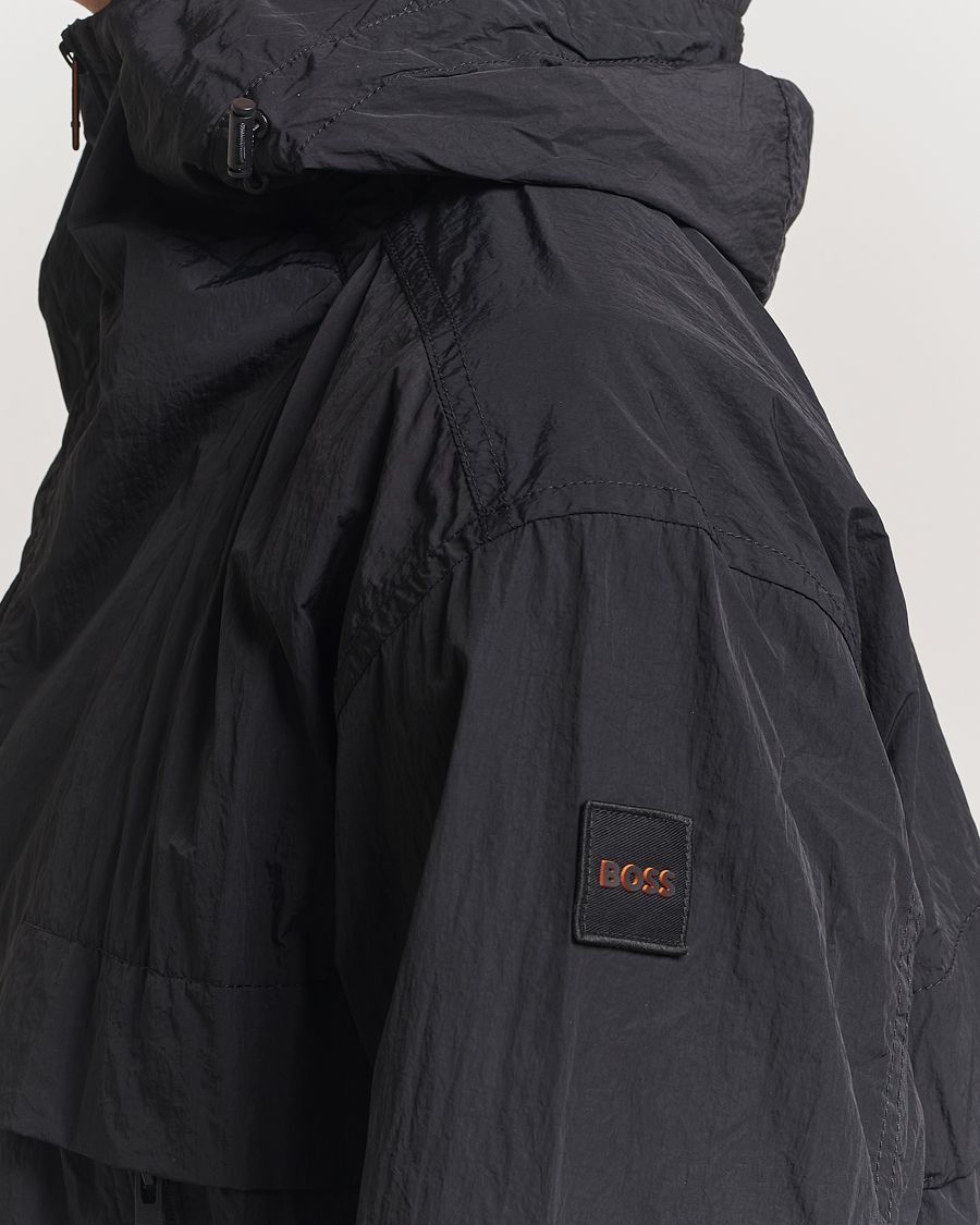 BOSS ORANGE Obosco Nylon Hooded Jacket Black