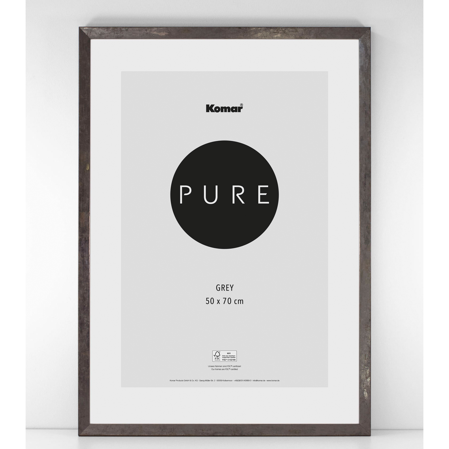 Holz-Bilderrahmen STONE GREY - grau - 50x70 cm