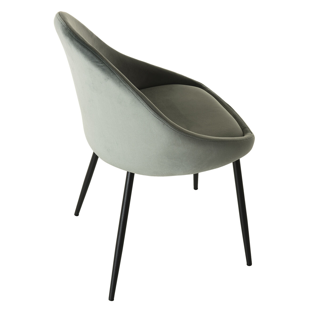 Macabane 2 Chaises Augustin en Velours jade - 53x51x78 cm