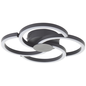 Brilliant plafondlamp Fico 22W 2300lumen zwart