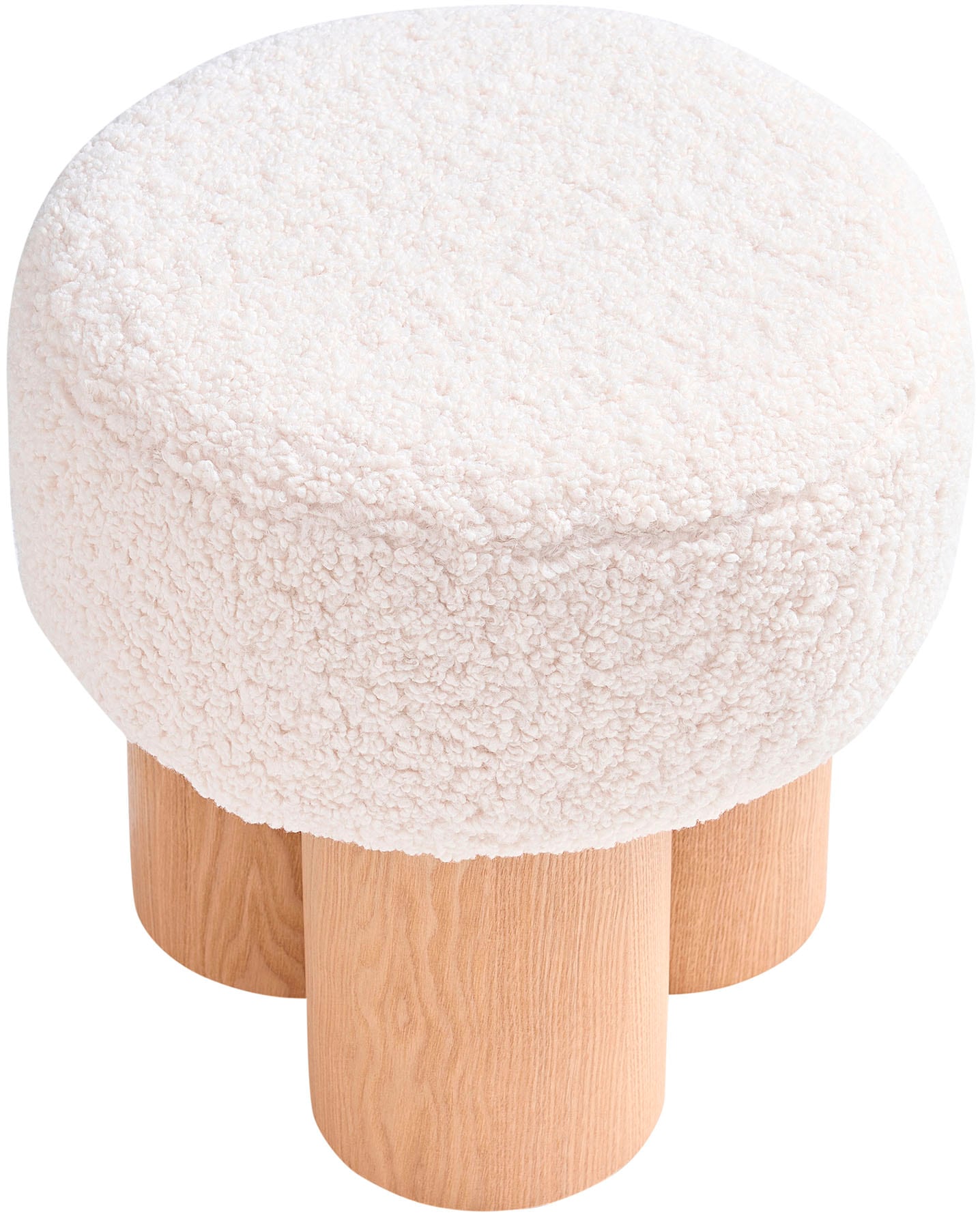 SalesFever Sitzhocker 1 Stk. tlg. mit Sitzfläche aus Teddyfell