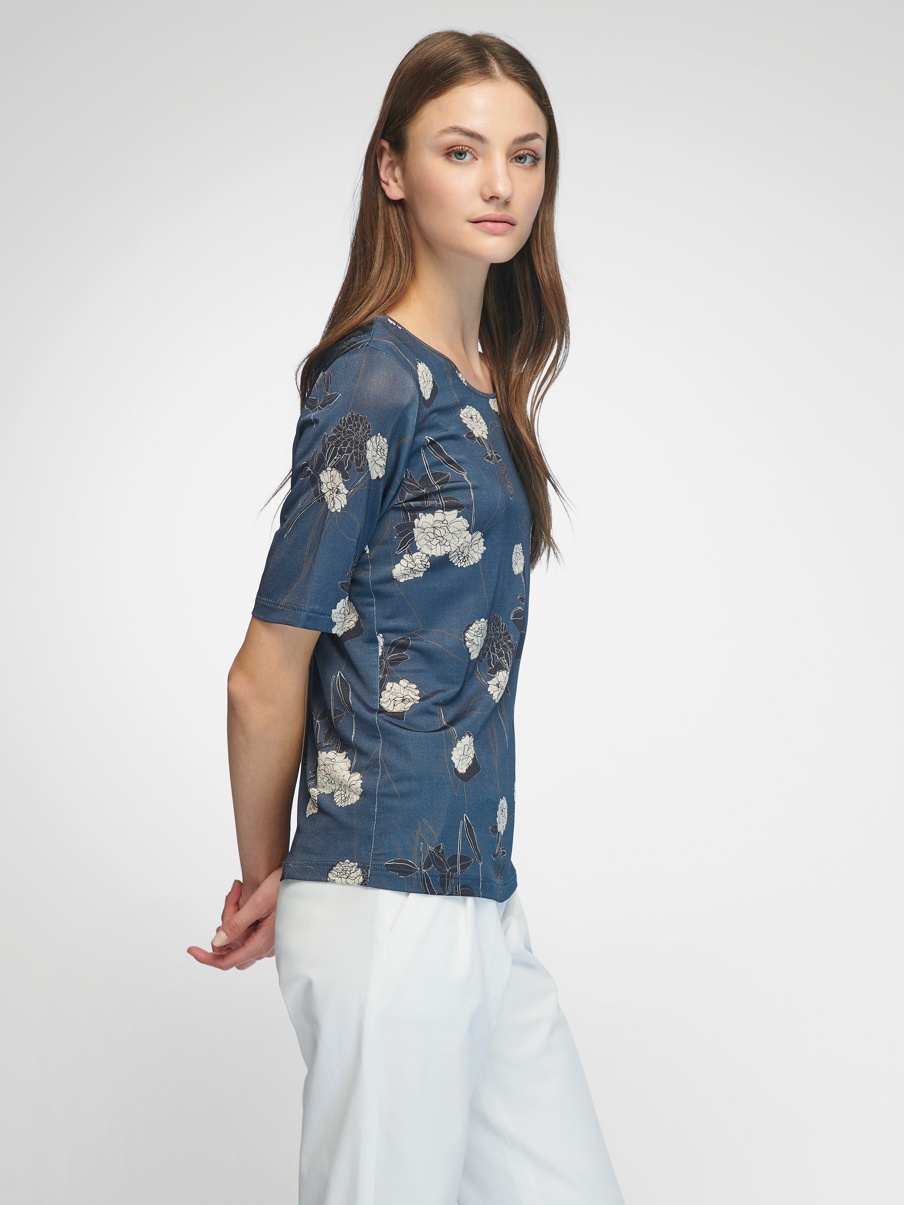 Rundhals-Shirt mit 1/2-Arm