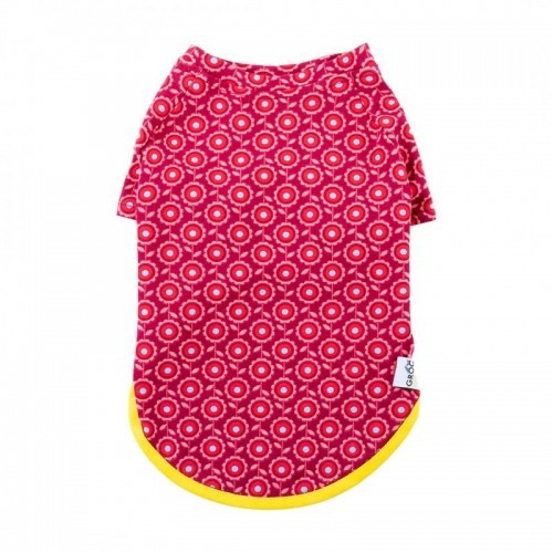Camiseta Nun Flores para cães, cor bordô