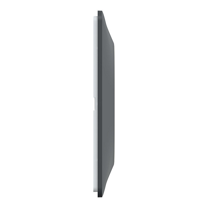 Plaque de finition simple Schneider Electric Ovalis gris anthracite bague laiton