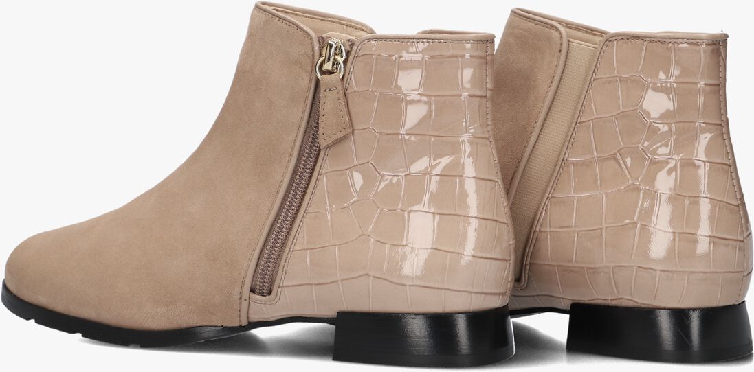 beige hassia enkellaarsjes madeira