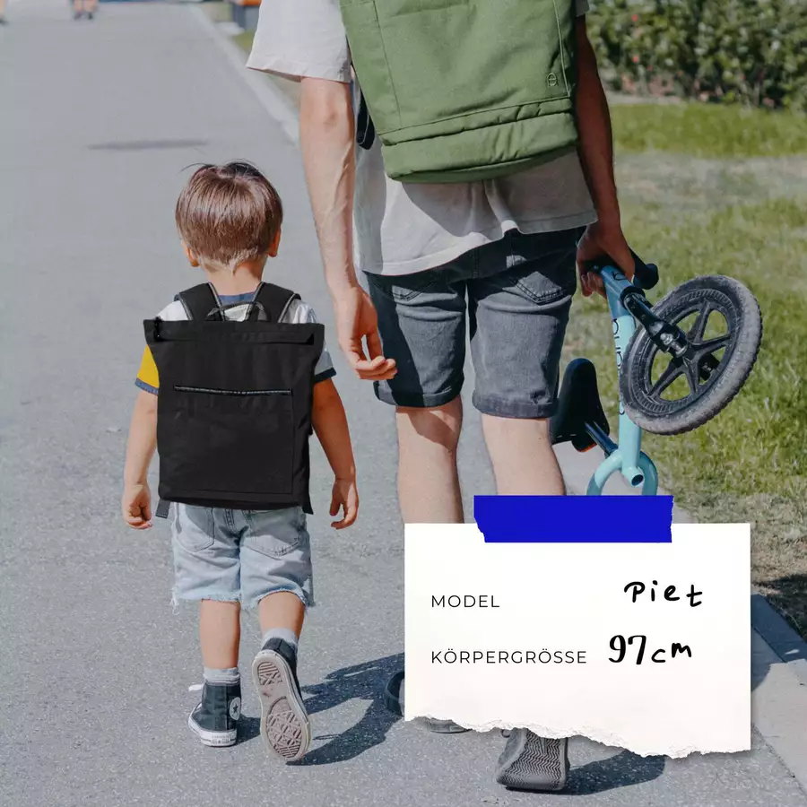 Anna und Oskar Fairer Kinderrucksack Kalle Mini Schwarz