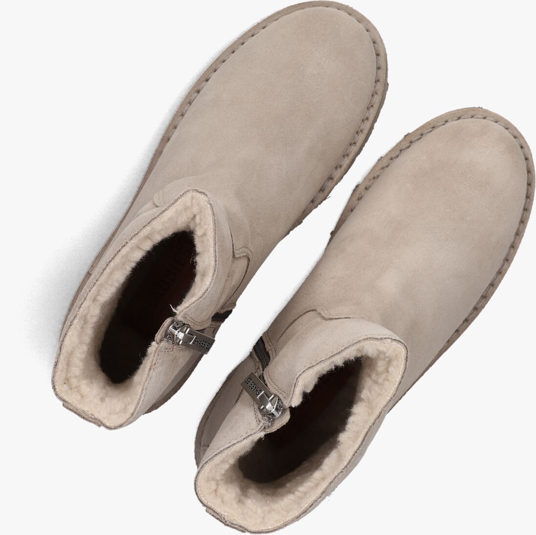 beige shabbies enkelboots palissa mia zip