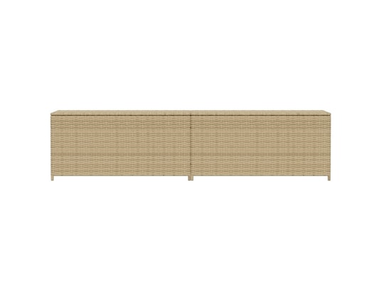 VIDAXL - Coffre Boîte de rangement de jardin mélange beige 469l résine tress...