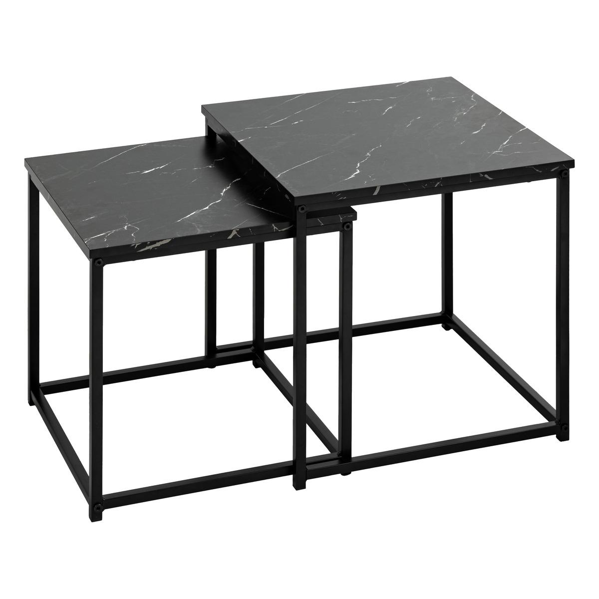 SET 2 TABLES CAFE JONES NOIR