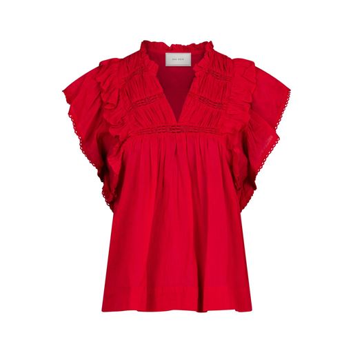Neo Noir Jayla S Voile Bluse, Red, 36