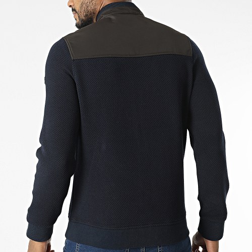Veste Zippée BLC22K04 Bleu Marine Marron Foncé