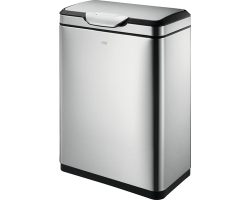 EKO Tina 45L afvalbak met scharnierend deksel, roestvrij staal, matte afwerking