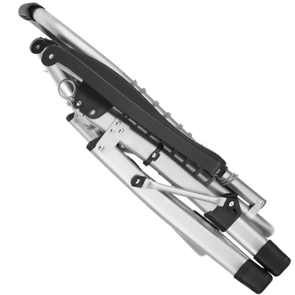 tectake - Ligbed Cloud inklapbaar, traploos verstelbaar, Lichtgrijs