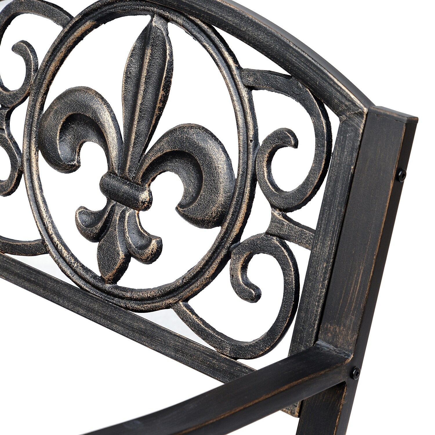 Outsunny Gartenstuhl im Antik-Optik bronze 73 x 60 x 85 cm (LxBxH)