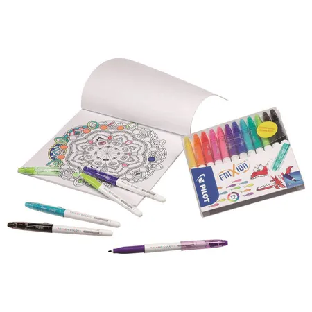 Pilot Frixion Color Etui 12-teilig mit Malbuch