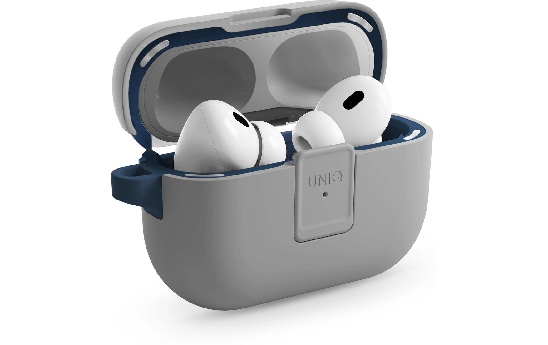 Transportcase Clyde AirPod Pro Case 2nd Generation GrauAirPodcase mit Haken zur Befestigung (2Gen)
