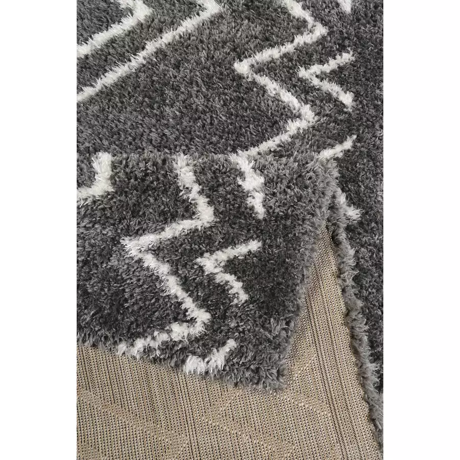 Wecon home Hochflorteppich Yagour grauweiß