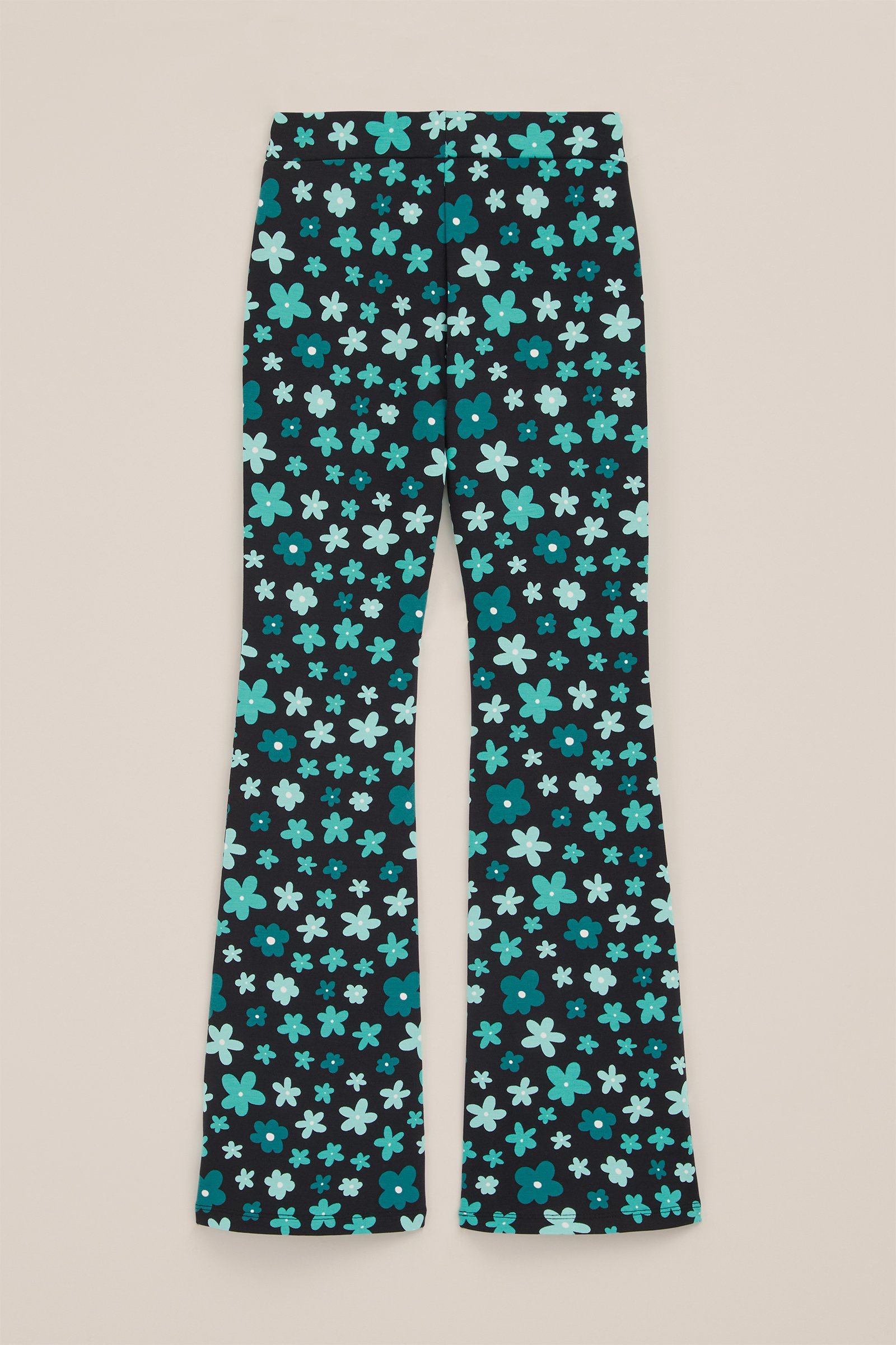 Meisjes flared legging met dessin WE Fashion Mintgroen