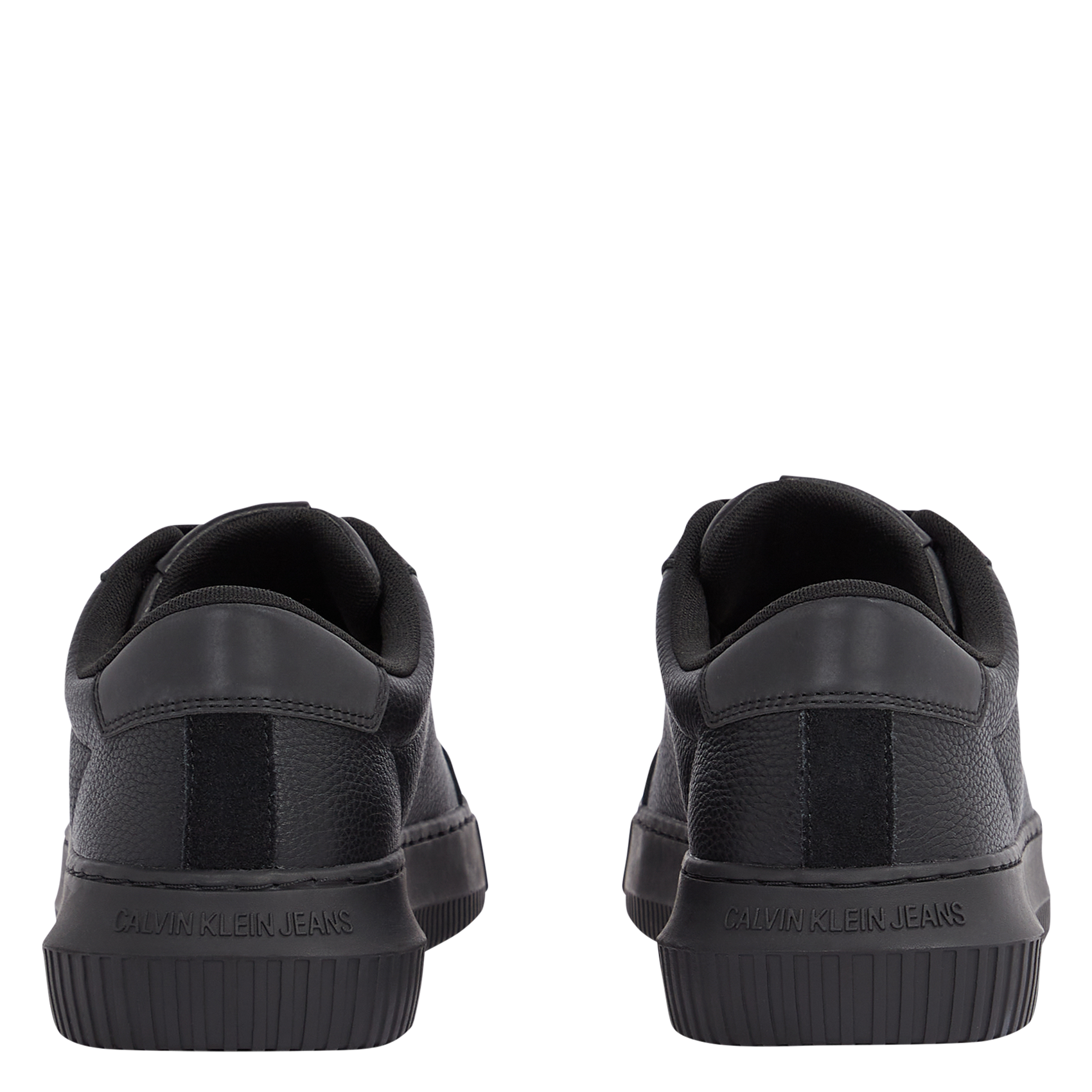 Baskets compensées en cuir| Noir
