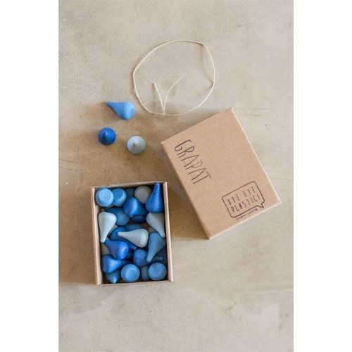 Grapat druppels blauw (36st)