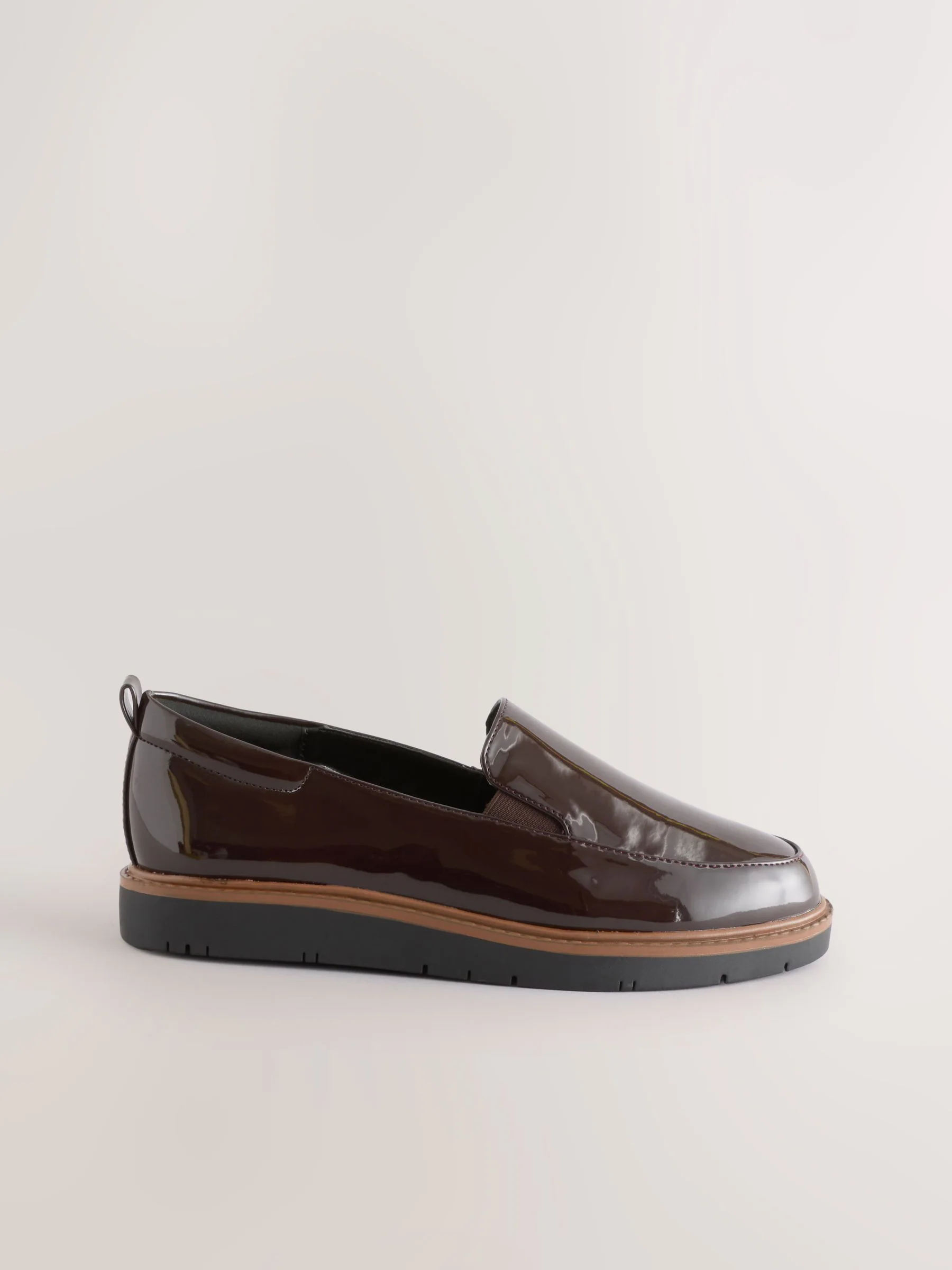 Bruin gepantenteerd - Forever Comfort® Slip On Clean Chunky Sole Loafers