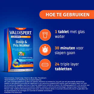 Valdispert Slaap & Fris Wakker Tabletten 24TB