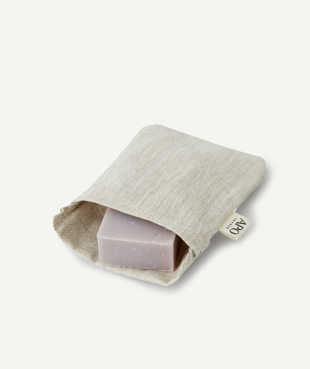 APOLA POCHETTE EN LIN ENDUIT POUR SAVON