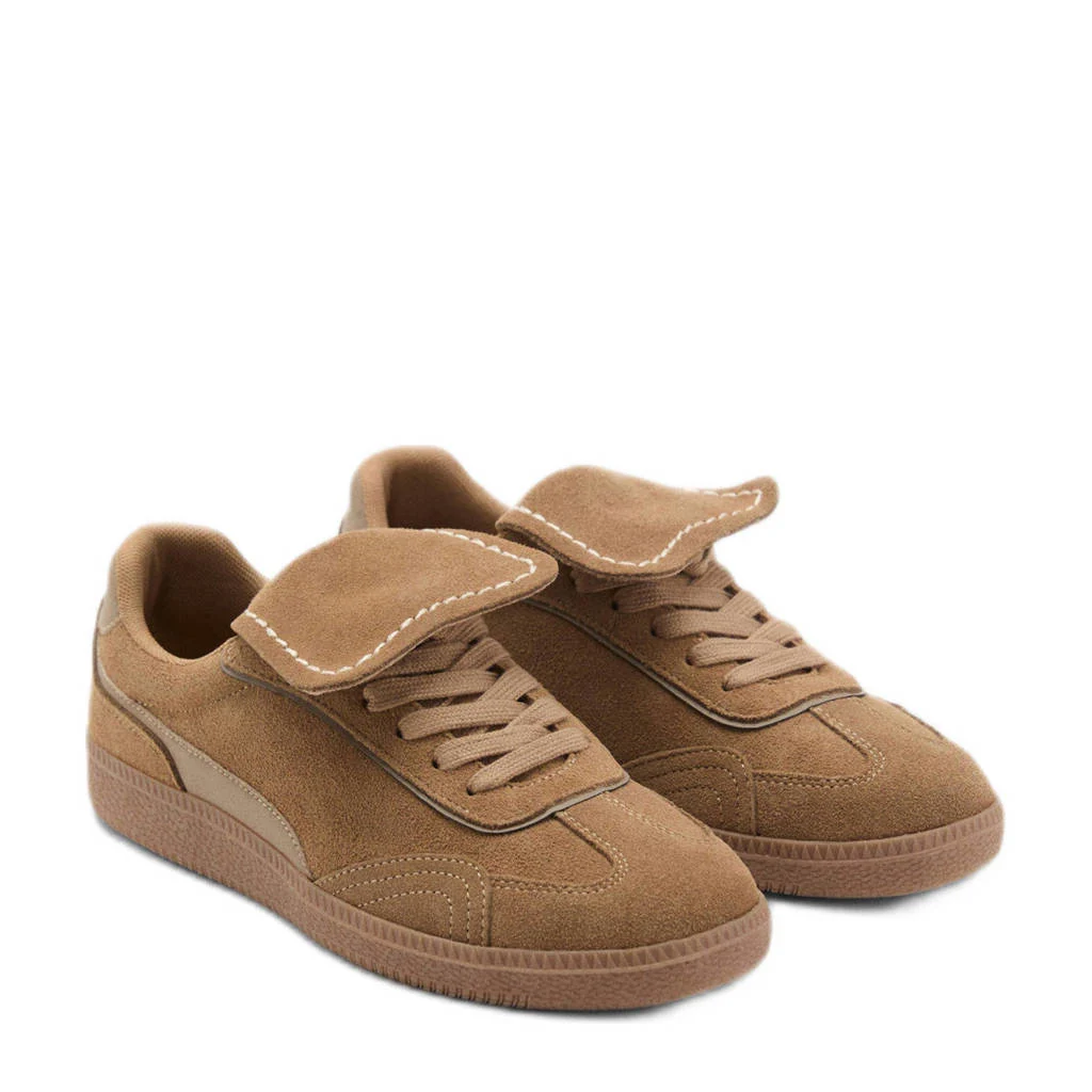 MANGO TEEN suède sneakers camel