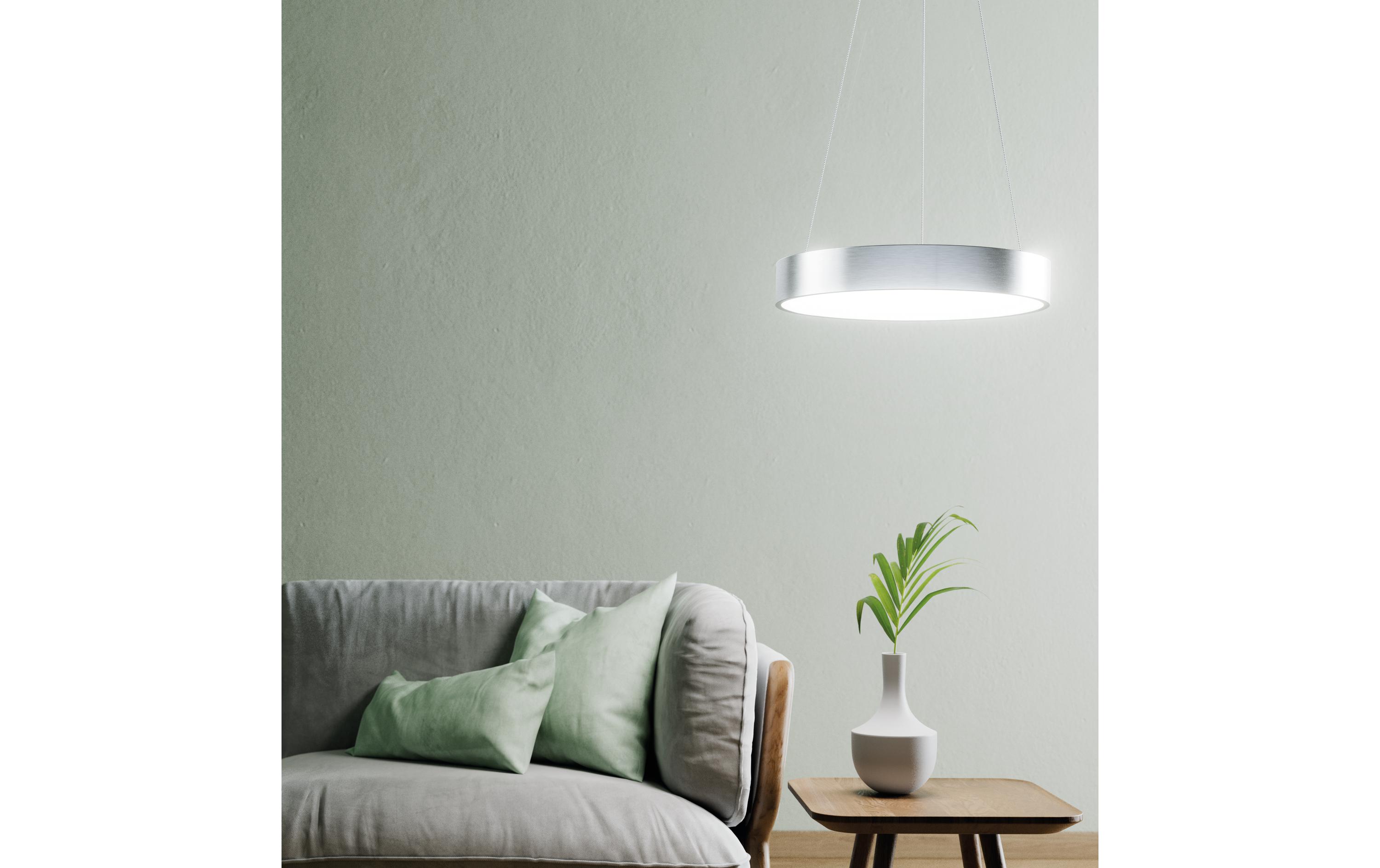 Pendelleuchte Sun@Home Circular, 18.5W, 2200-5000K, Silber<br>Smarte Pendelleuchte