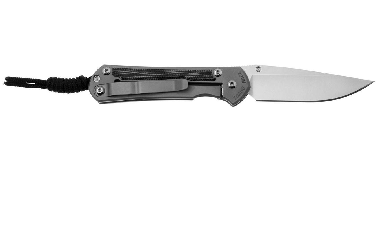 Chris Reeve Small Sebenza 31, S31-1652, Magnacut Glass Blasted Drop Point, Black Canvas Micarta Inlay, zakmes