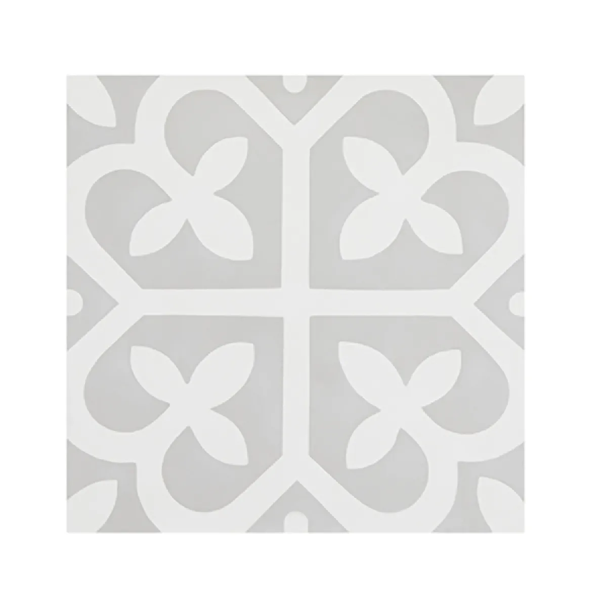 Pegane Carreaux de ciment gris et blanc 20x20 cm