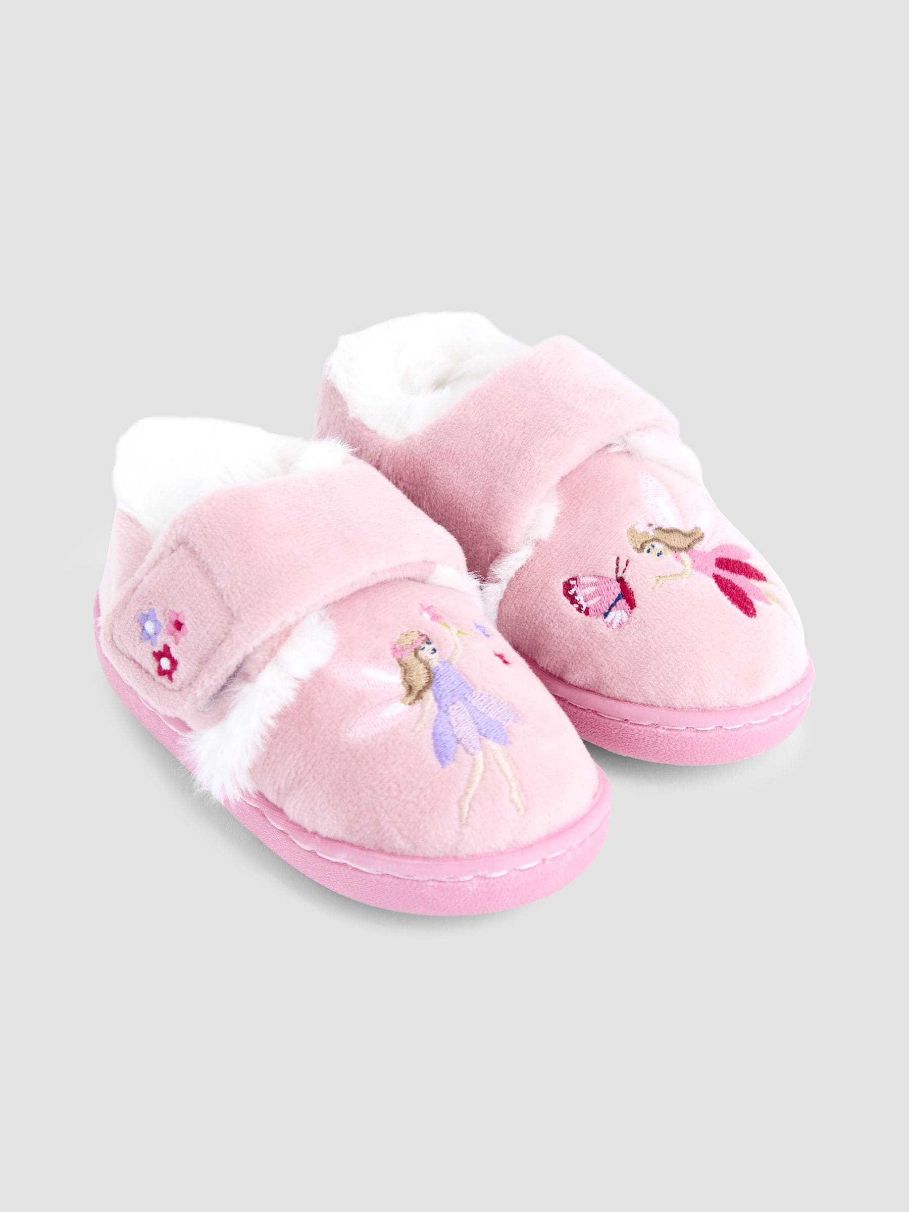 Roze met elfjes - JoJo Maman Bébé - Pantoffelschoenen met eenhoorn