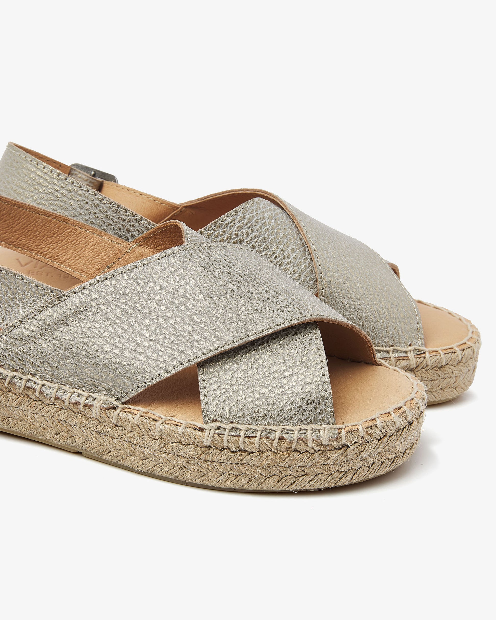 VIA VAI grijze espadrilles Mondi Isabella
