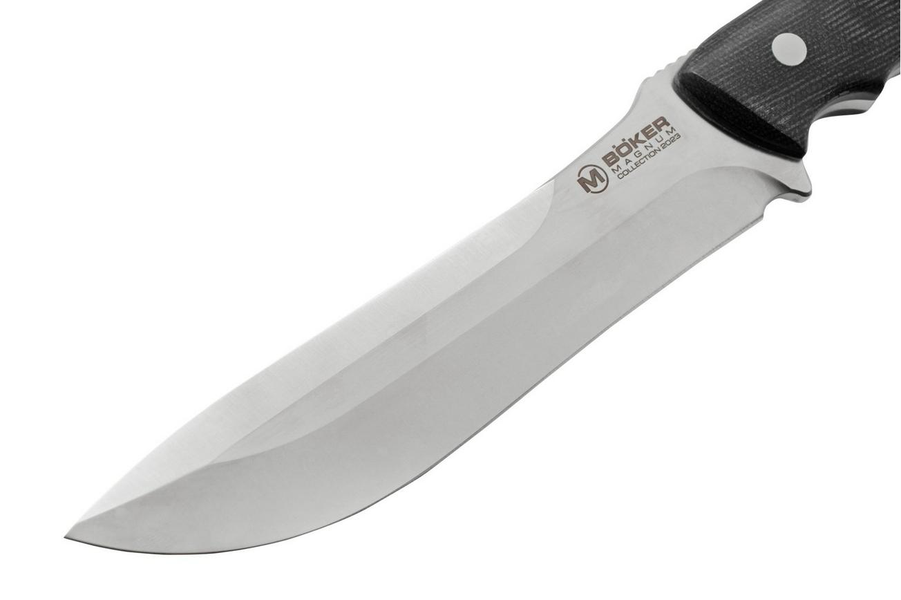 Böker Magnum Collection 2023 02MAG2023, D2, Black Micarta, vaststaand mes, Burnley design