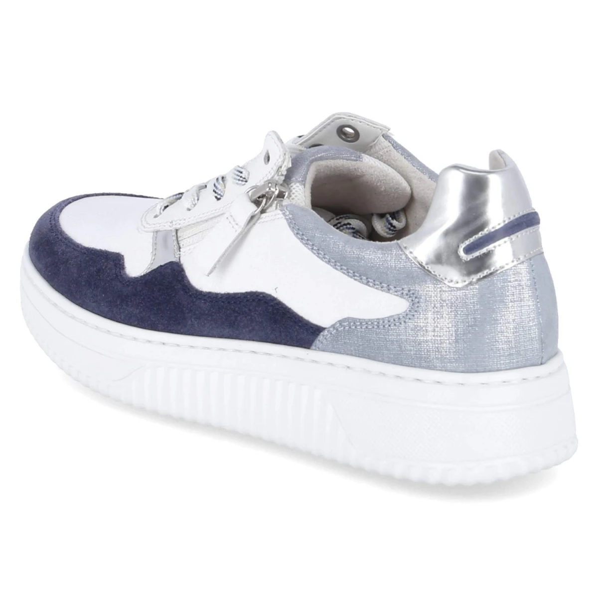 GaborLow Sneaker - weiss/jeans/silber