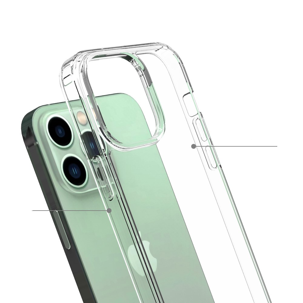 iPhone 14 Pro Max Hybrid Hülle TPU Bumper mit Acryl Rückseite - Transparent