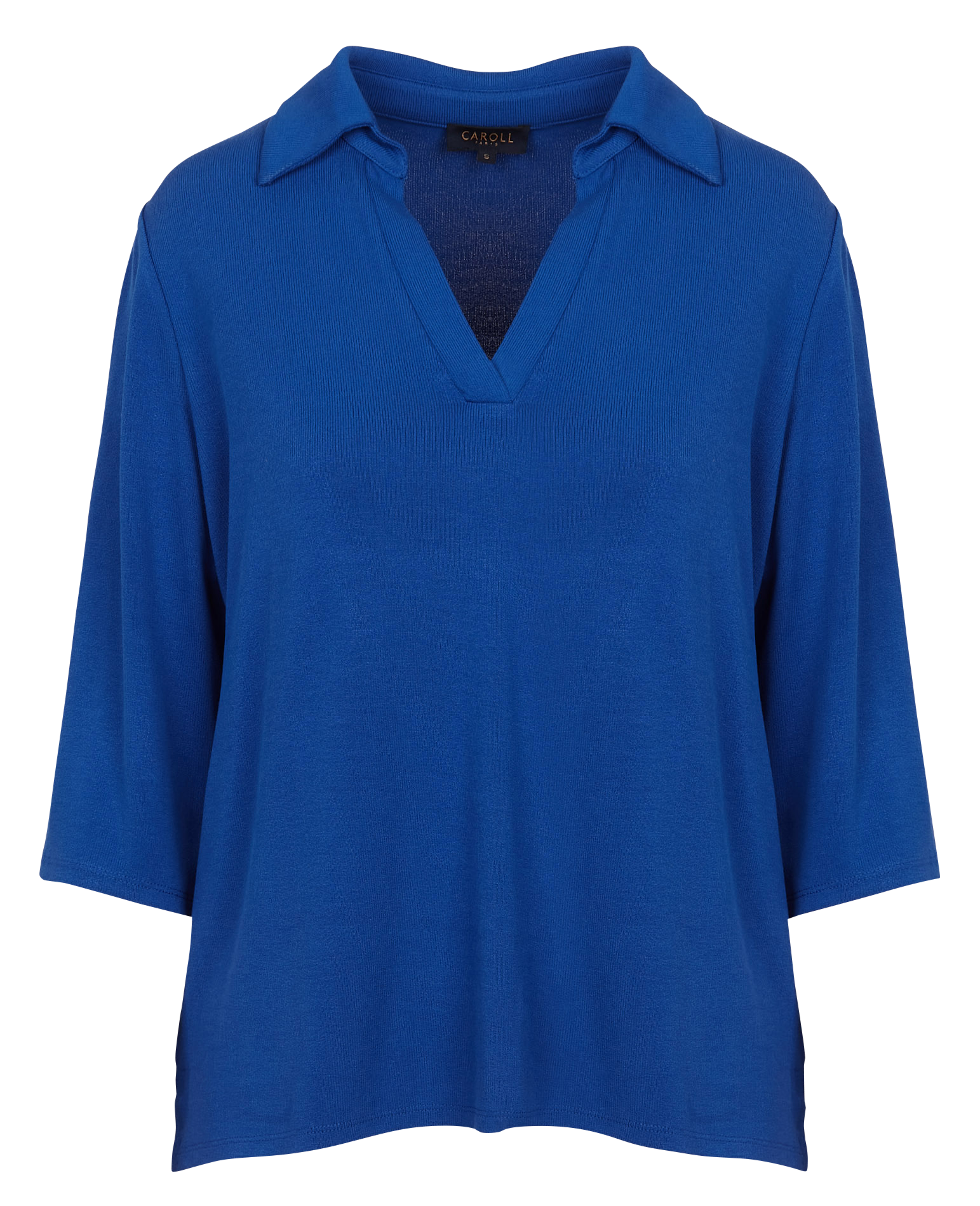 ELISA - Tee-shirt ample col polo | Bleu