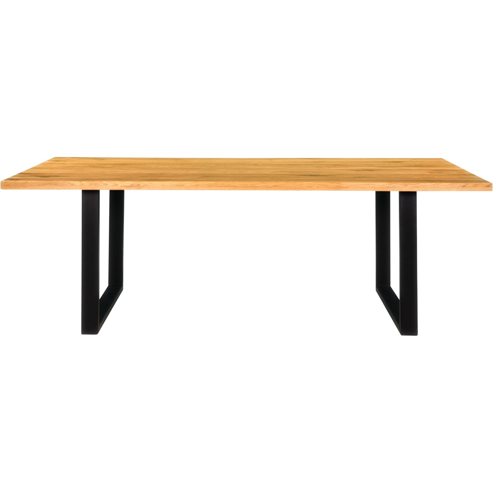 Tisch Flims Eiche massiv, Gerade Kante, U-Fuss 160 x 76 x 90