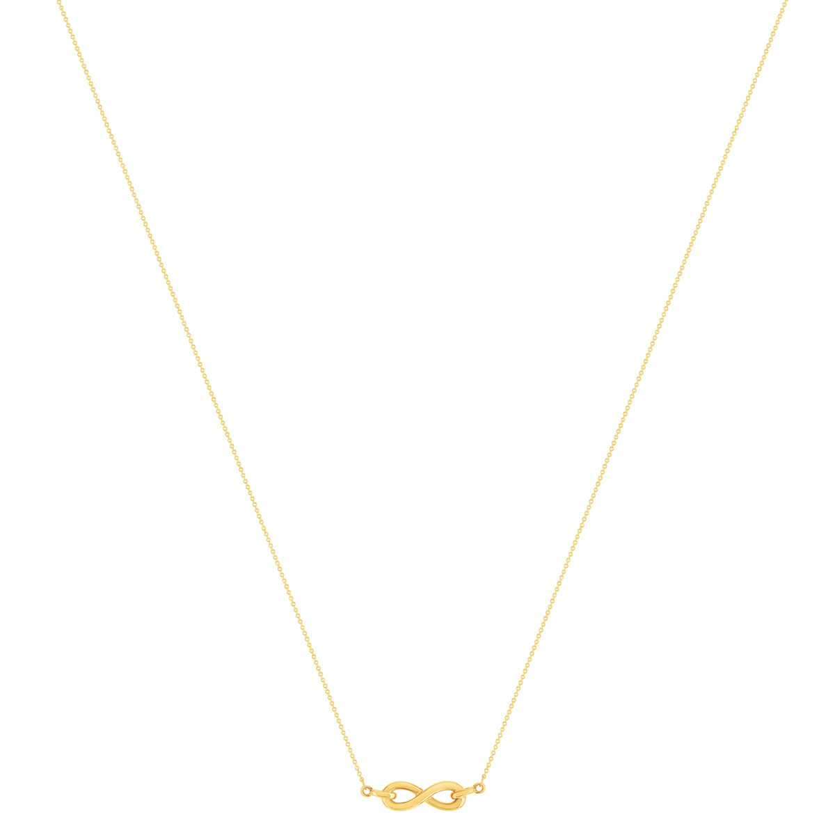 Collier or 375 jaune motif infini 42,5 cm