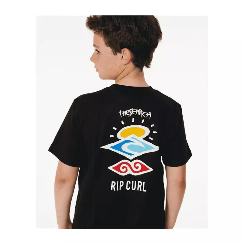 Teeshirt junior RIPCURL Search Icon Tee -Boy Black