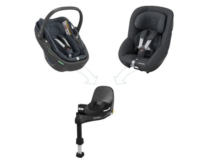 FamilyFix 360 Pro 0 - 4 Y  40 - 105 cm  0 - 17 kg    Innovative SlideTech®-Technologie |    FlexiSpin-Drehung mit nur einer Hand |    Sichere Fahrten ab der Geburt bis zu 4 Jahren |    Visuelles Installationsfeedback |