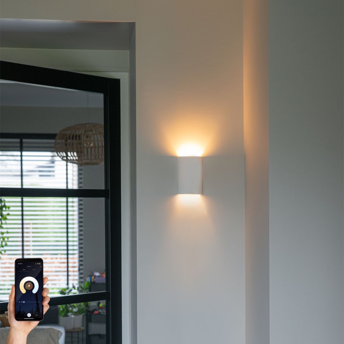 Smart wandlamp wit rond incl. Wifi G9 - Colja Novo