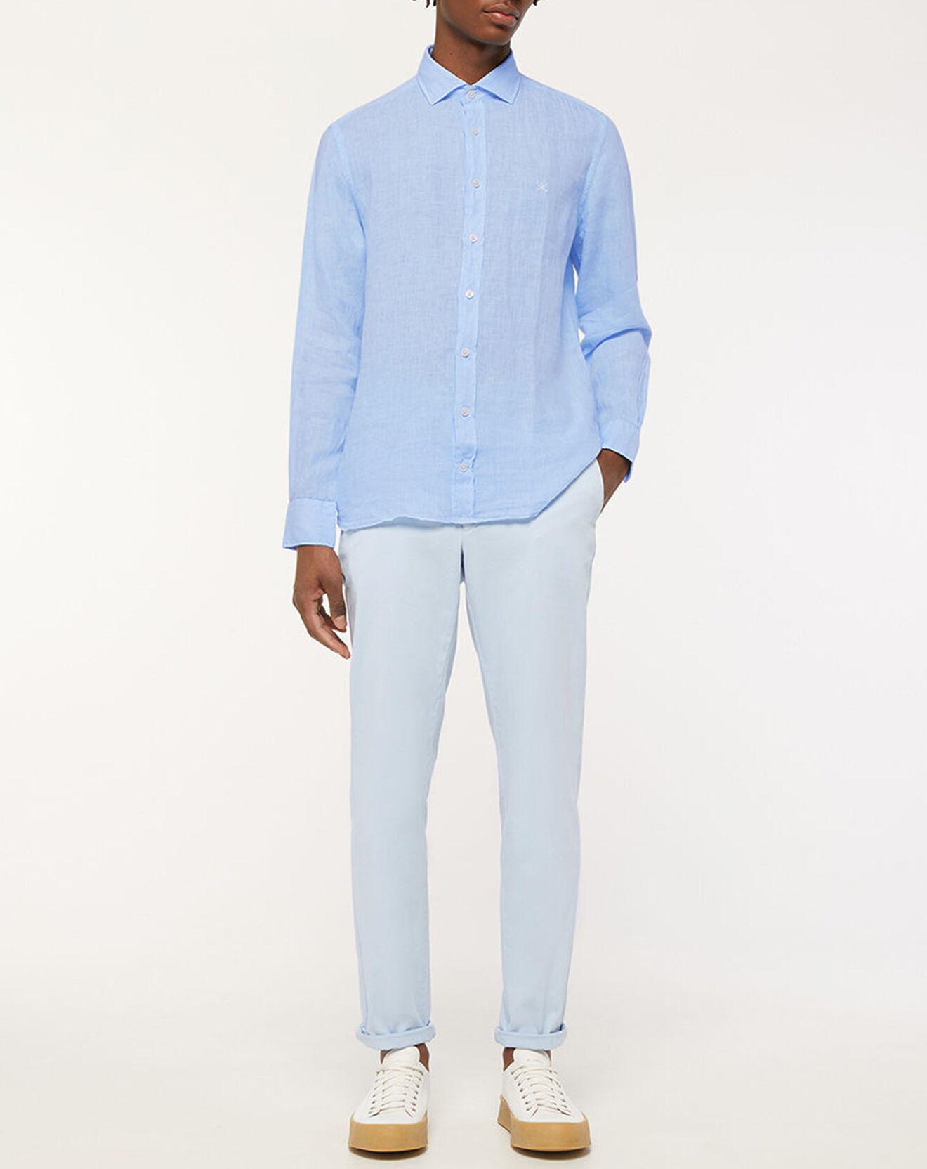 Hackett London Chemise Regular Fit  Vichy imprimée bleu ciel
