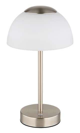 GLOBO Akku LED Tischlampe SAMIRA 31 cm nickelfarbig