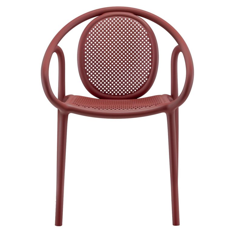 Pedrali Remind tuinstoel met armleuning rood